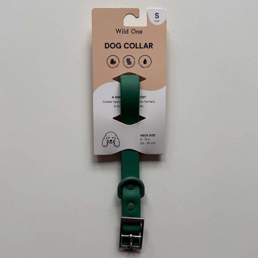 Wild One Dog Collar - S (8-12") - Spruce Green